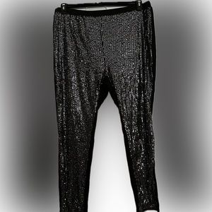 Contrast Sequin skinny pants